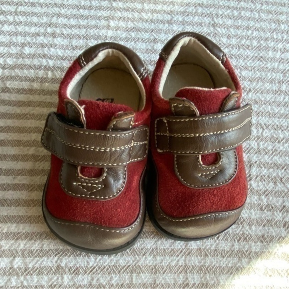 🚘*CLEARANCE*🚘 SEE KAI RUN Red and Brown Leather Toddler Shoes 3
